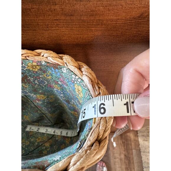 Natural Life Wicker Floral Embroidered Tote Bag Purse Large Beach Summer Spring - Picture 7 of 9